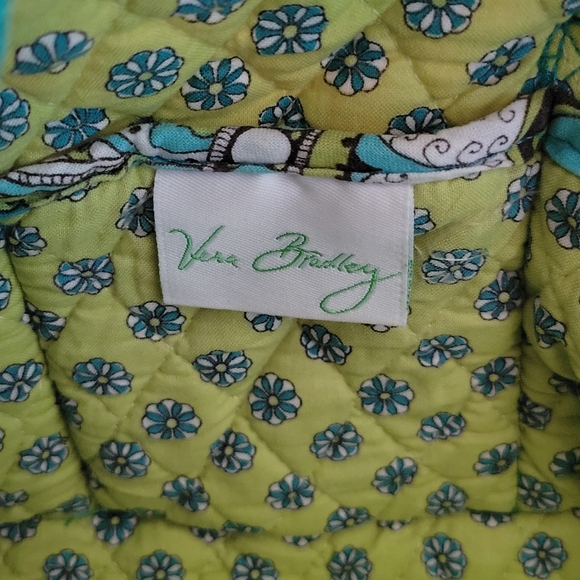 Retired Vera Bradley Peacock pattern Mini Duffle Bag Handbag Purse - Picture 5 of 5